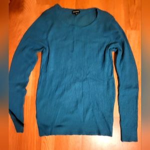 Turquoise ribbed light sweater